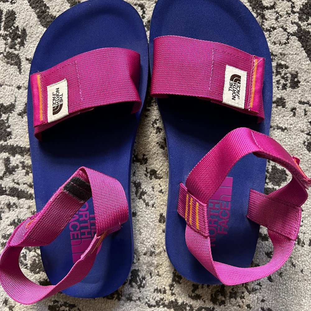 The North Face Pink and Blue Sandals size 8